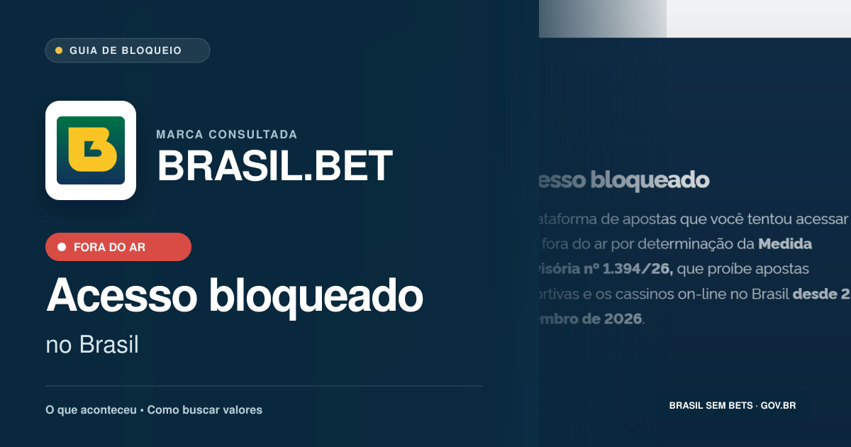 BRASIL.BET: acesso bloqueado no Brasil e orientações para buscar valores