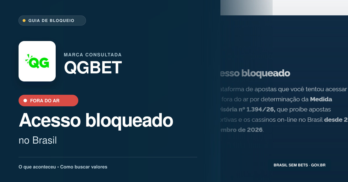 QGBET: acesso bloqueado no Brasil e orientações para buscar valores