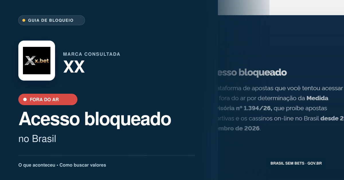 XX: acesso bloqueado no Brasil e orientações para buscar valores